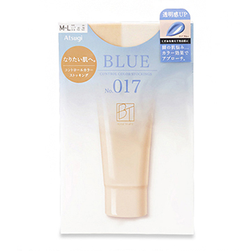アツギ コントロールカラー ストッキング M～L #017 ブルー