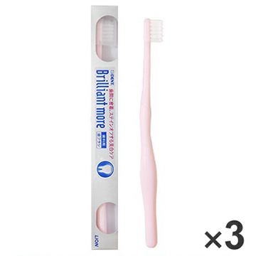 ライオン DENT. ブリリアントモア 歯ブラシ #ピンク 3本セット